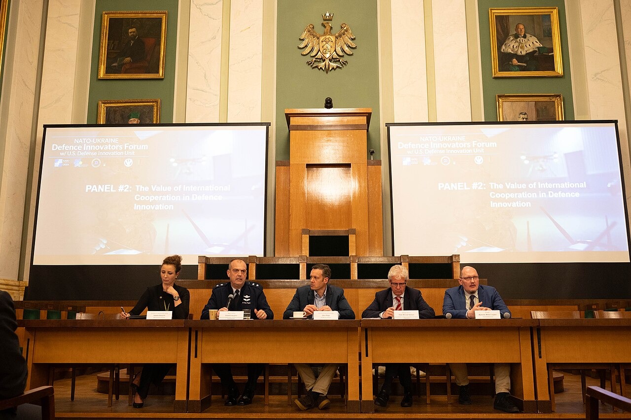 File photo: Panelists participate in a discussion on international cooperation in defense innovation at the NATO-Ukraine Defense Innovators Forum in Krakow, Poland, in June 2024. Illustrative context; not a photograph of the reported event.