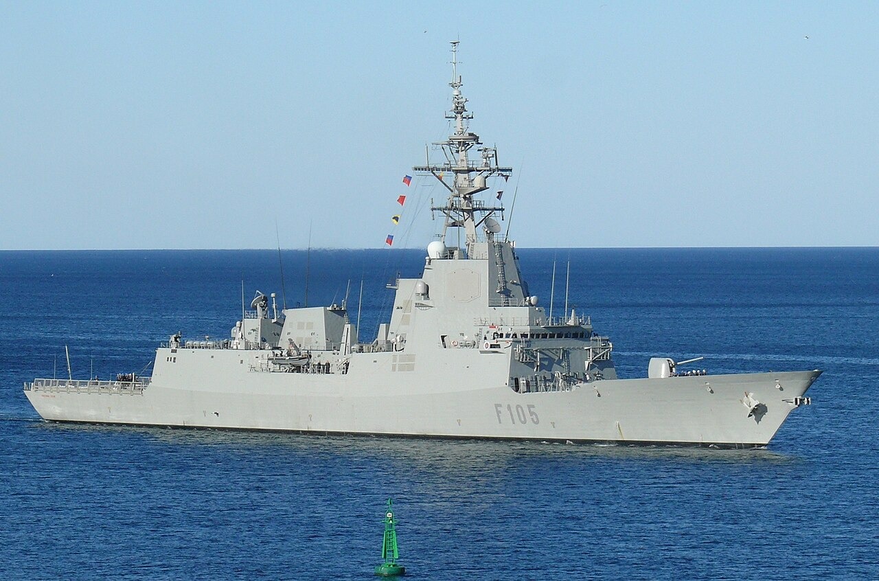 File photo: File photograph of the Spanish Navy frigate F105 Cristóbal Colón at sea. Illustrative context; not a photograph of the reported event.