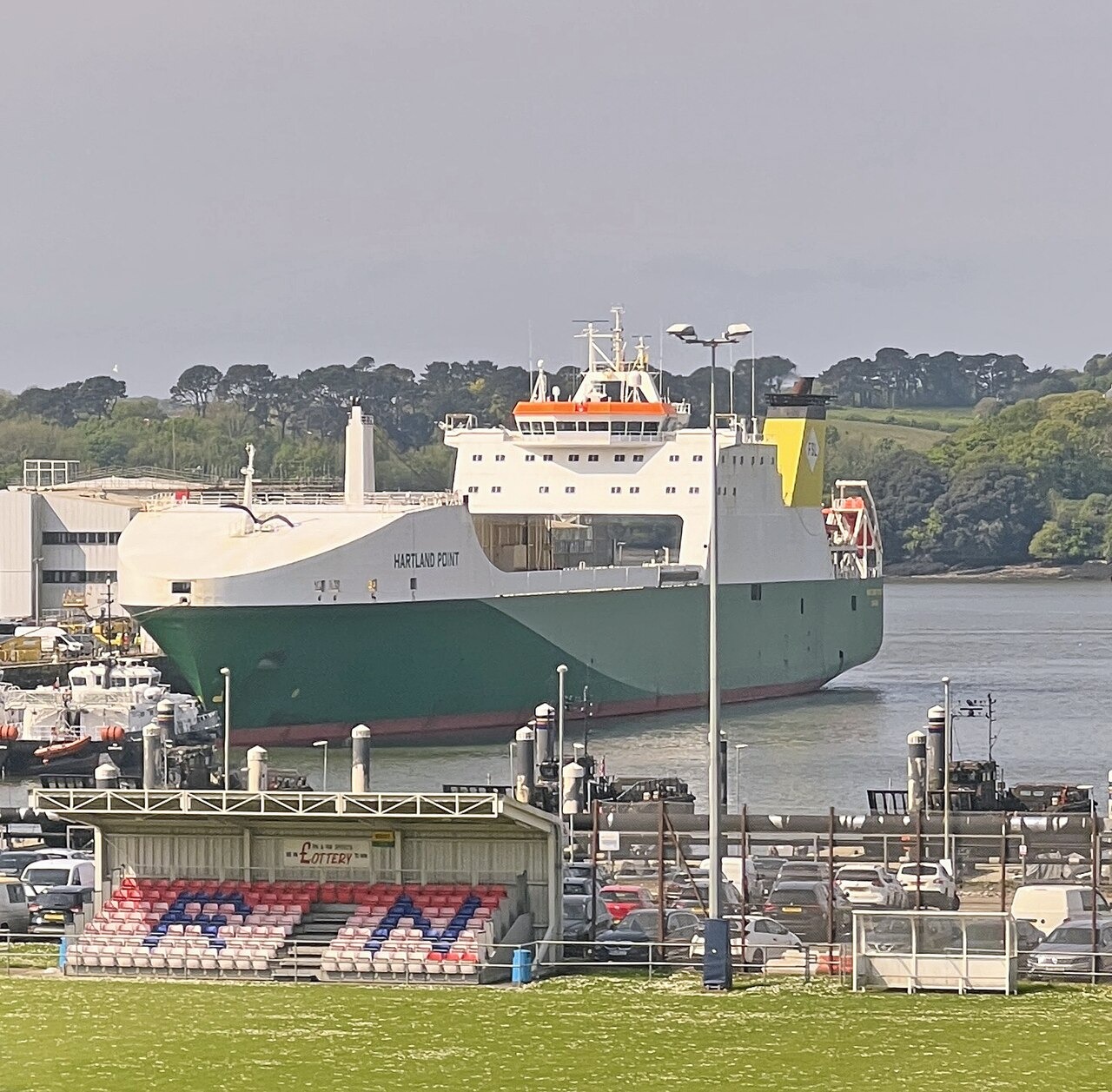 File photo: The Hartland Point Ro-Ro cargo ship at Devonport, photographed on 7 May 2024. Illustrative context; not a photograph of the reported event.
