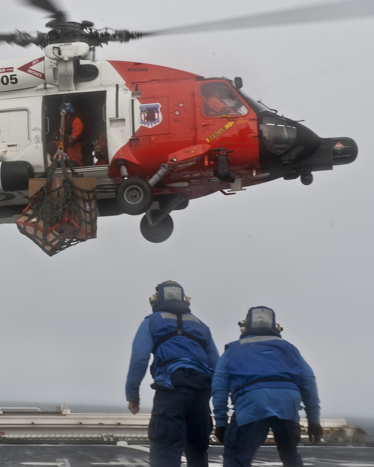 File photo: File photo: A U.S. Coast Guard MH-60 Jayhawk helicopter delivers supplies during Arctic Shield 2012 in the Arctic Ocean. Illustrative context; not a photograph of the reported event.