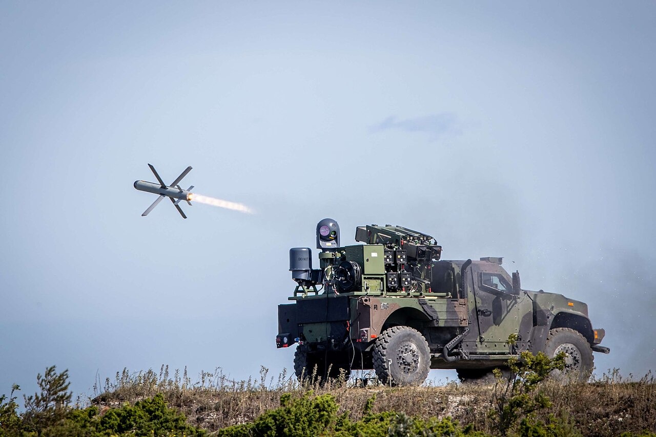 File photo: File photograph of a SPIKE missile being launched from a tactical military vehicle during a live-fire demonstration. Illustrative context; not a photograph of the reported event.